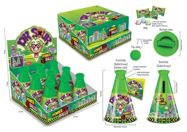 Dr Sour Powerballs Coin Bank