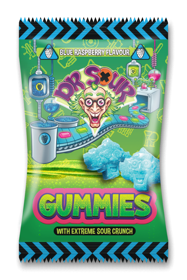 Dr Sour Blue Raspberry Gummies
