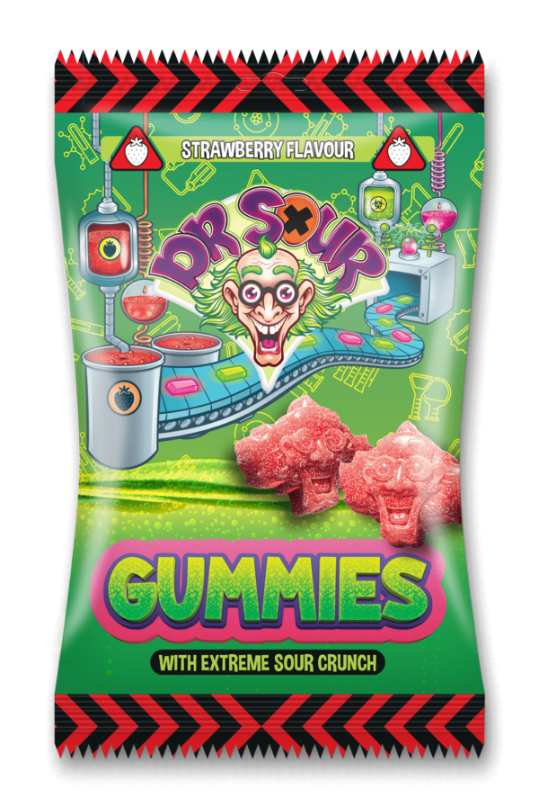 Dr Sour Strawberry Gummies