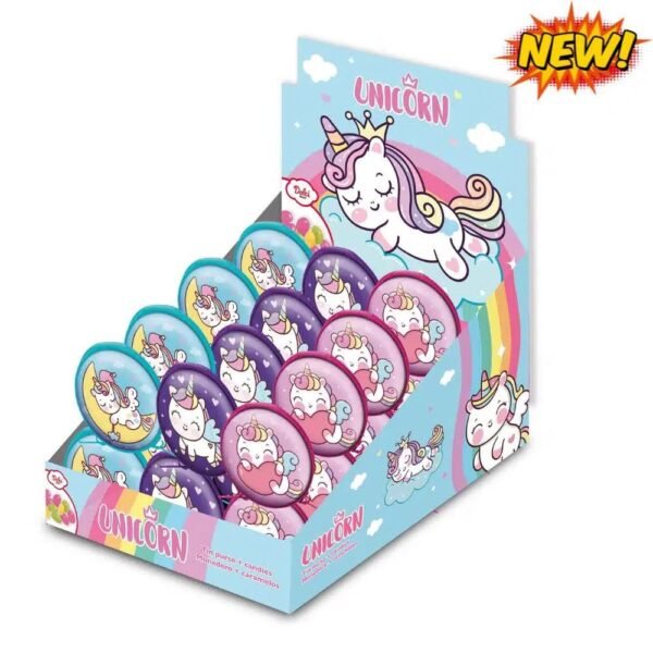 Unicorn Mini Portemonnee Display 24 stuks