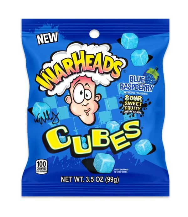 Warheads Blue Raspberry Cubes